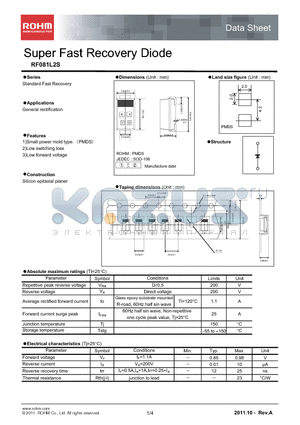 RF081L2S_11 datasheet - Super Fast Recovery Diode