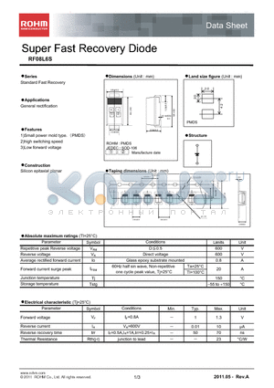 RF08L6S_11 datasheet - Super Fast Recovery Diode