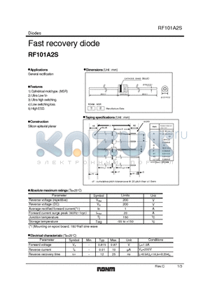 RF101A2S_1 datasheet - Fast recovery diode