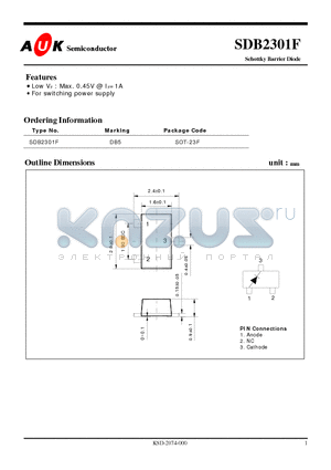 SDB2301F datasheet - Schottky Barrier Diode