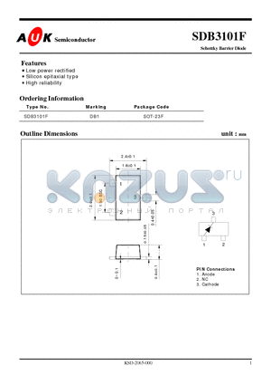 SDB3101F datasheet - Schottky Barrier Diode