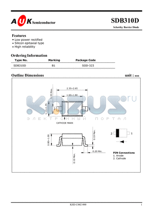 SDB310D_1 datasheet - Schottky Barrier Diode