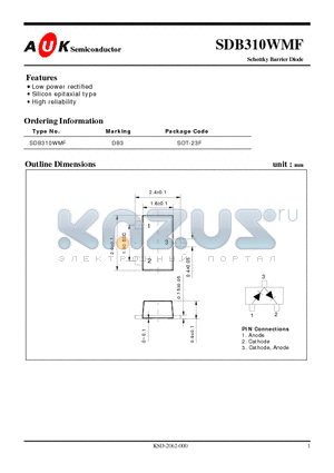 SDB310WMF_1 datasheet - Schottky Barrier Diode