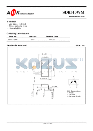 SDB310WM_1 datasheet - Schottky Barrier Diode