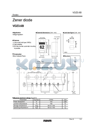 VDZ11B datasheet - Zener diode