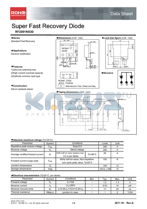 RF2001NS3D_11 datasheet - Super Fast Recovery Diode