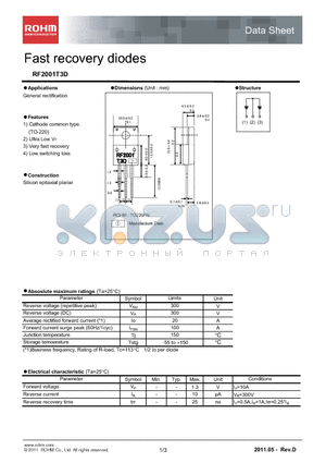 RF2001T3D_11 datasheet - Fast recovery diodes