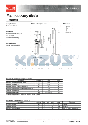 RF2001T4S_10 datasheet - Fast recovery diode