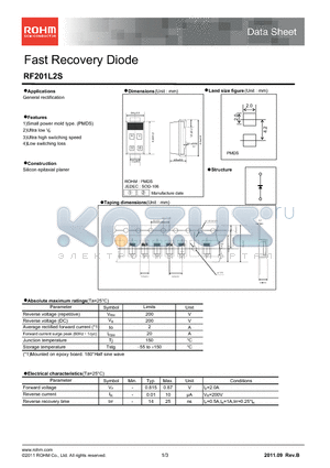 RF201L2S_1110 datasheet - Fast Recovery Diode