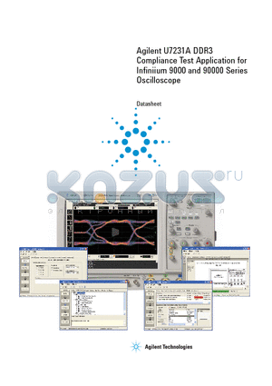 U7231A datasheet - Compliance Test Application for Infiniium 9000 and 90000 Series Oscilloscope