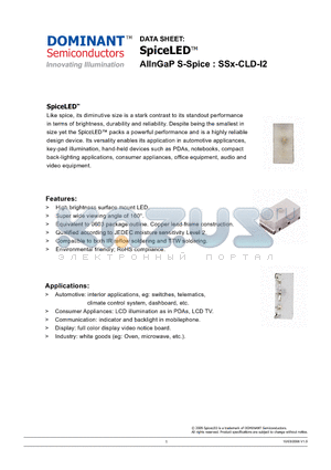 SSO-CLD-J1 datasheet - SpiceLED AlInGaP S-Spice