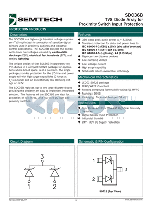 SDC36B datasheet - TVS Diode Array for Proximity Switch Input Protection