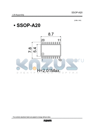 SSOP-A20 datasheet - LSI Assembly