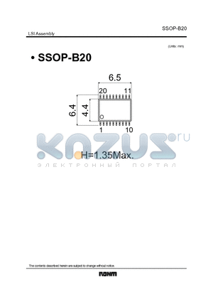 SSOP-B20 datasheet - LSI Assembly