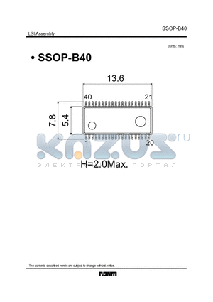 SSOP-B40 datasheet - LSI Assembly