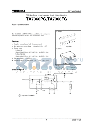 TA7368FG datasheet - Audio Power Amplifier