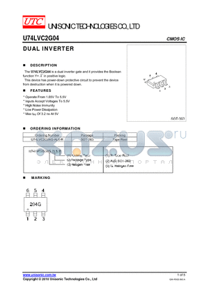 U74LVC2G04 datasheet - DUAL INVERTER