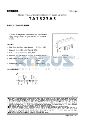 TA7523 datasheet - SINGLE COMPARATOR