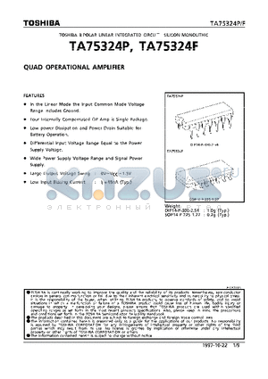 TA75324F datasheet - QUAD OPERATIONAL AMPLIFIER