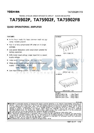 TA75902FB datasheet - QUAD OPERATIONAL AMPLIFIER