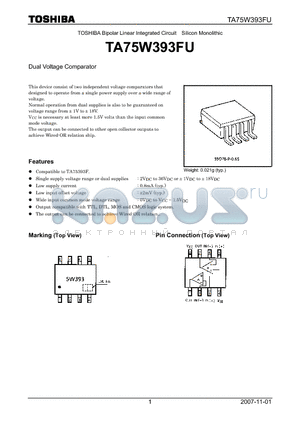 TA75W393FU_07 datasheet - Dual Voltage Comparator