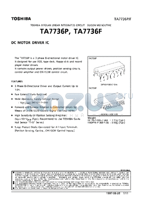 TA7736P datasheet - DC MOTOR DRIVER IC