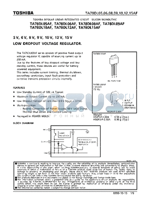 TA78DL05AF datasheet - LOW DROPOUT VOLTAGE REGULATOR