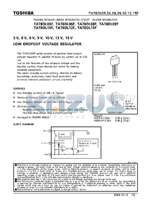 TA78DL10F datasheet - LOW DROPOUT VOLTAGE REGULATOR