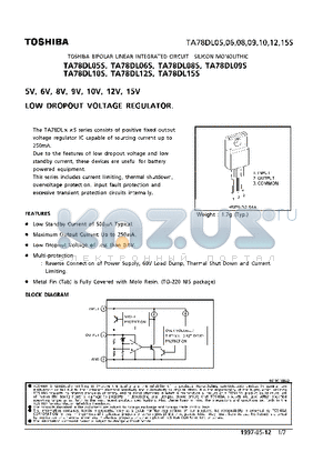 TA78DL10S datasheet - LOW DROPOUT VOLTAGE REGULATOR