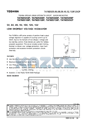 TA78DS10BP datasheet - LOW DROPOUT VOLTAGE REGULATOR