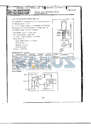 TA78DS10P datasheet - BIOPOLAR LINEAR INTEGRATED CIRCUIT SILICON MONOLITHIC