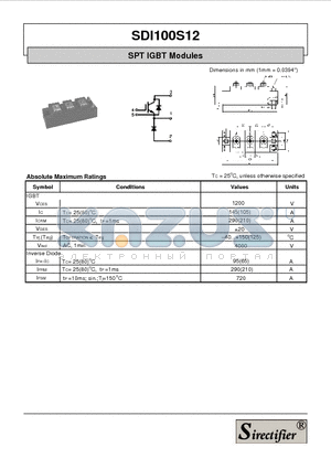 SDI100S12 datasheet - SPT IGBT Modules