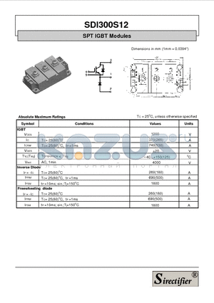 SDI300S12 datasheet - SPT IGBT Modules