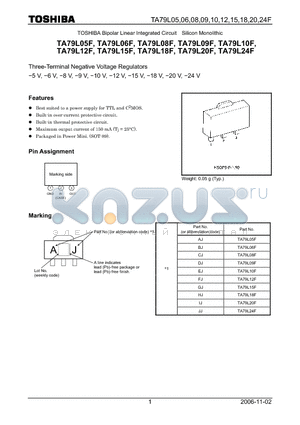 TA79L05F_06 datasheet - Three-Terminal Negative Voltage Regulators