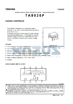 TA8026P datasheet - FLASHER CONTROLLER