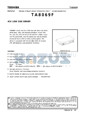 TA8069F datasheet - 4CH LOW SIDE DRIVER