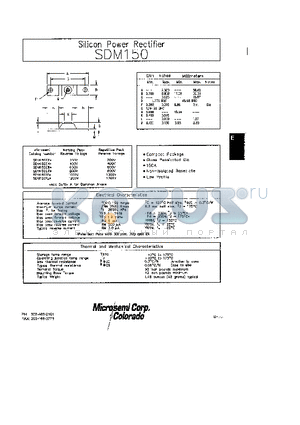 SDM15002 datasheet - Silicon Power Rectifier