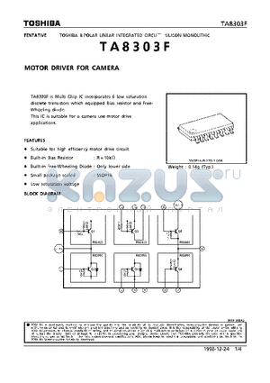 TA8303F datasheet - MOTOR DRIVER FOR CAMERA