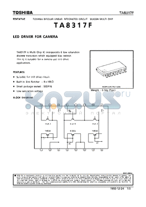 TA8317 datasheet - LED DRIVER FOR CAMERA