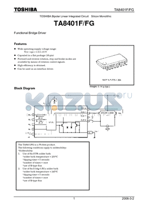 TA8401FG datasheet - Functional Bridge Driver