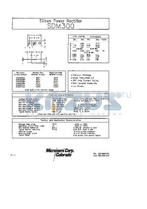 SDM300 datasheet - Silicon Power Rectifier