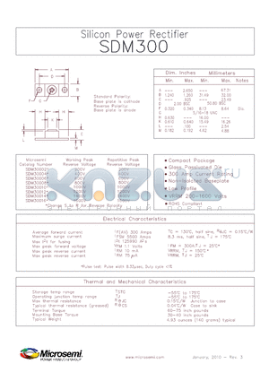 SDM30002 datasheet - Schottky Rectifier