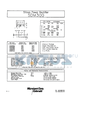 SDM30010 datasheet - Silicon Power Rectifier