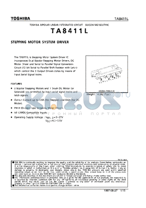 TA8411 datasheet - STEPPING MOTOR SYSTEM DRIVER