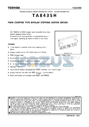 TA8435HQ datasheet - PWM CHOPPER TYPE BIPOLAR STEPPING MOTOR DRIVER