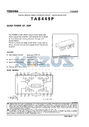 TA8449P datasheet - QUAD POWER OP. AMP