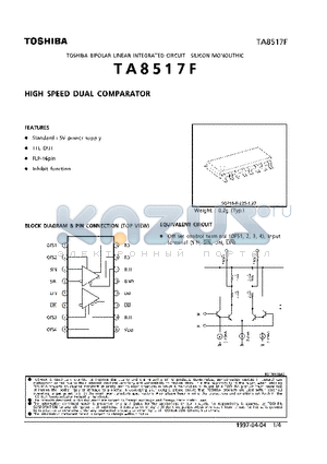 TA8517F datasheet - HIGH SPEED DUAL COMPARATOR