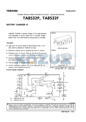 TA8532 datasheet - BATTERY CHARGER IC