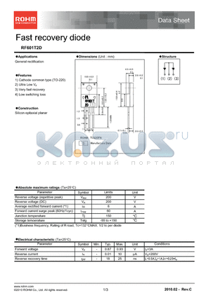 RF601T2D_10 datasheet - Fast recovery diode