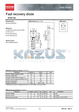 RF601T2D_11 datasheet - Fast recovery diode